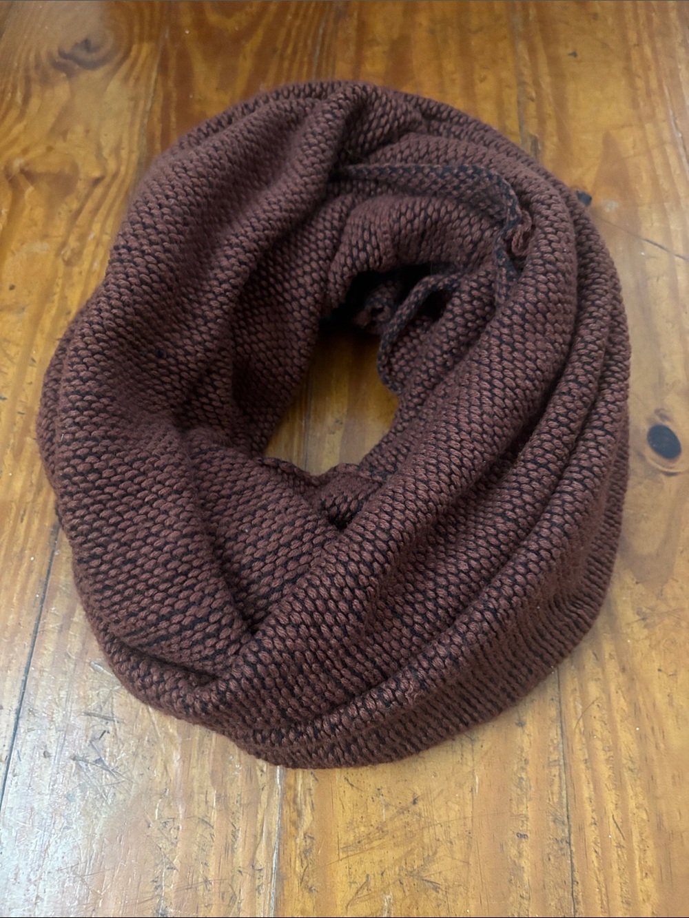H&M Cozy Brown Knit Infinity Scarf